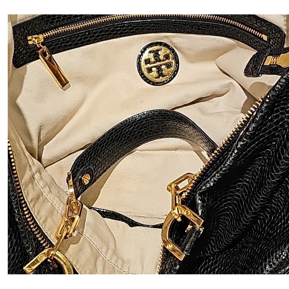 Tory Burch Marni Embossed Leather Snakeskin Tote Bag - Picture 6 of 10